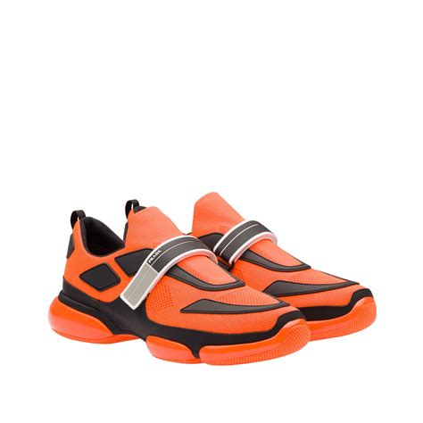 prada cloudbust sneakers orange|prada cloudbust fabric sneakers.